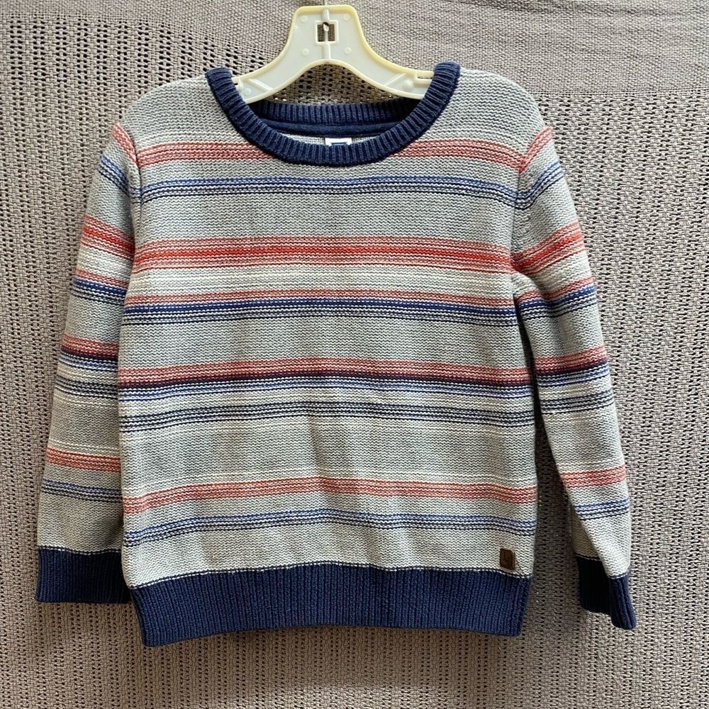Janie and Jack striped longsleeve pull over sweater